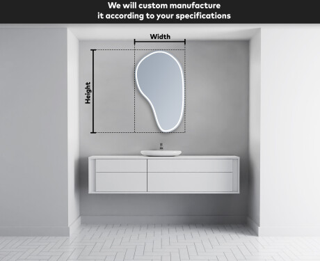 Irregular Mirror LED Lighted decorative design S223 #4
