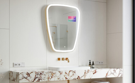 SMART Irregular Bathroom Mirror LED Z222 Google