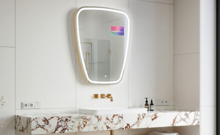 SMART Irregular Bathroom Mirror LED Z223 Google