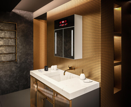 Smart LED Illuminated Mirror Cabinet - L02 Sarah 66,5 x 72cm #11