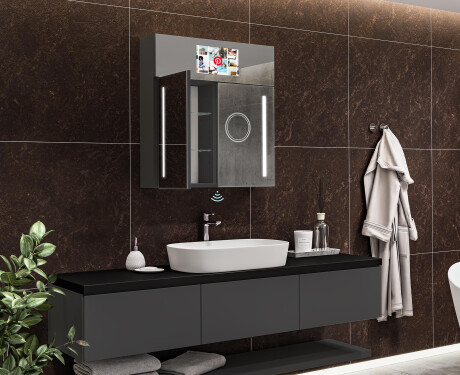 Smart LED Illuminated Mirror Cabinet - L02 Sarah 66,5 x 72cm #12