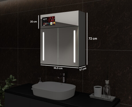 Smart LED Illuminated Mirror Cabinet - L02 Sarah 66,5 x 72cm #3