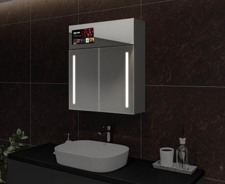 Smart LED Illuminated Mirror Cabinet - L02 Sarah 66,5 x 72cm #6
