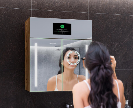 Smart LED Illuminated Mirror Cabinet - L02 Sarah 66,5 x 72cm #8