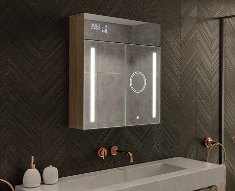 LED Illuminated Mirror Cabinet - L02 Emily 66,5 x 72cm