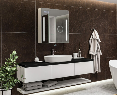 LED Illuminated Mirror Cabinet - L02 Emily 66,5 x 72cm #11