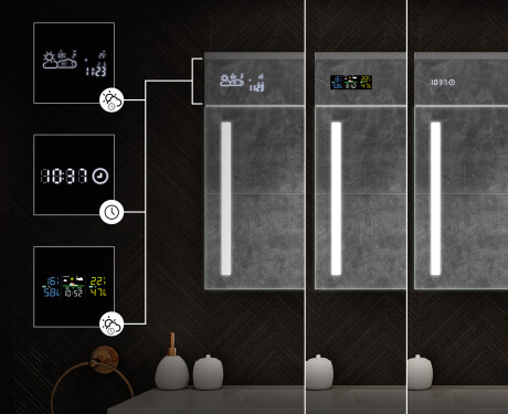 LED Illuminated Mirror Cabinet - L02 Emily 66,5 x 72cm #4