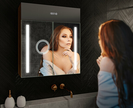 LED Illuminated Mirror Cabinet - L02 Emily 66,5 x 72cm #9