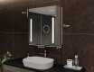 Bathroom cabinet with LED mirror L02 Emily 66.5 x 72 cm in Oslo Oak color #2