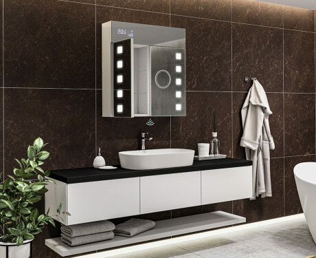 LED Illuminated Mirror Cabinet - L03 Emily 66,5 x 72cm #11