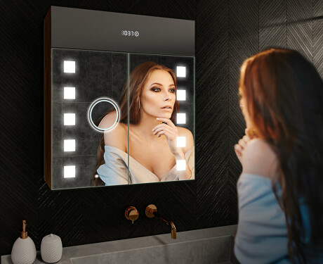 LED Illuminated Mirror Cabinet - L03 Emily 66,5 x 72cm #9
