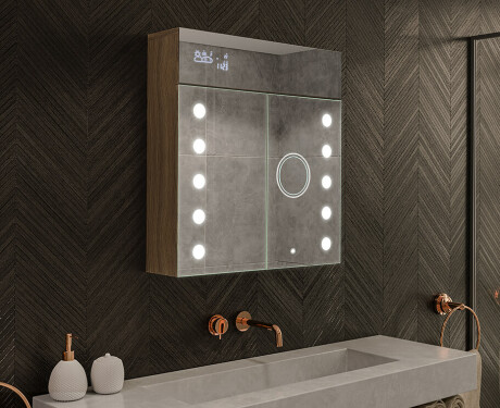 LED Illuminated Mirror Cabinet - L06 Emily 66,5 x 72cm