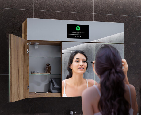 Smart LED Illuminated Mirror Cabinet - L27 Sarah 100 x 72cm #8