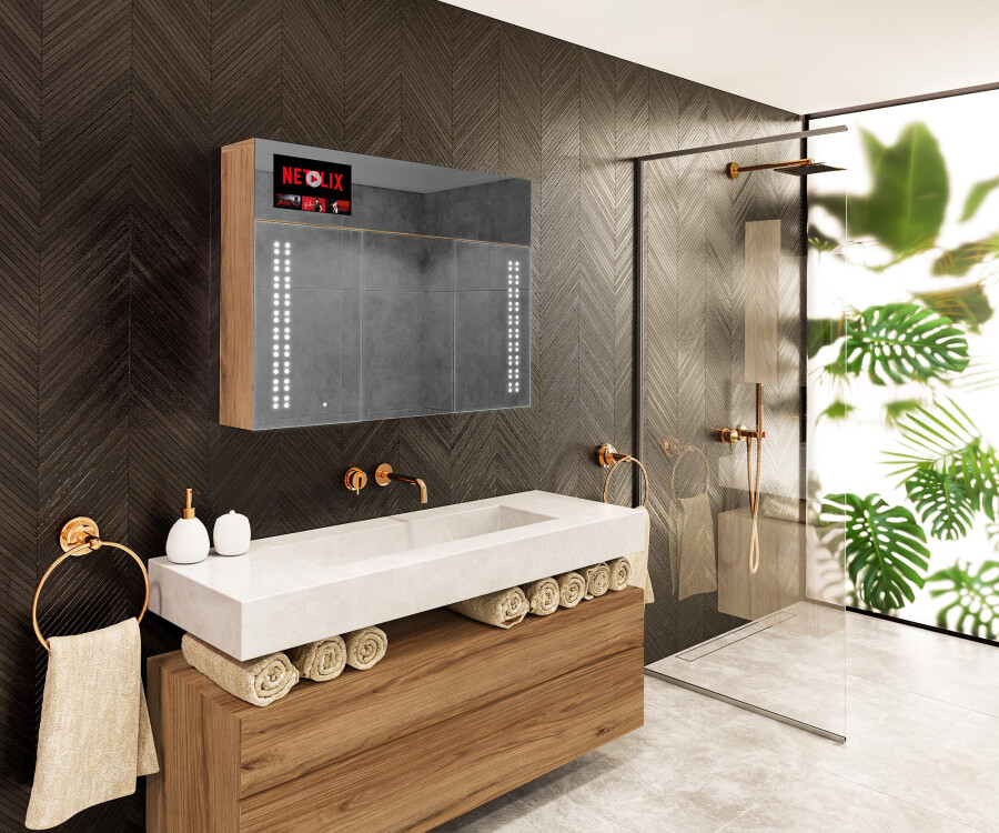 Artforma Smart LED Illuminated Mirror Cabinet L55 Sarah 100 x 72cm