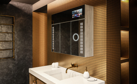 Smart LED Illuminated Mirror Cabinet - L55 Sarah 100 x 72cm