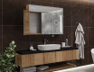 Wall-mounted bathroom cabinet with LED mirror L02 Emily 100 x 72 cm in Ancient Oak color #11