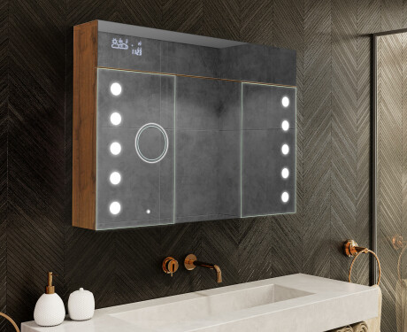 LED Illuminated Mirror Cabinet - L06 Emily 100 x 72cm