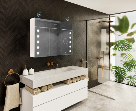 LED Illuminated Mirror Cabinet - L06 Emily 100 x 72cm #10