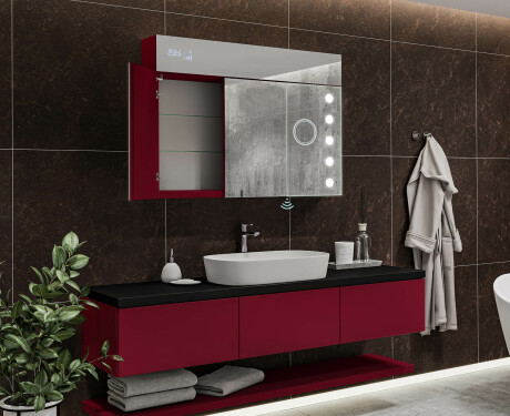 LED Illuminated Mirror Cabinet - L06 Emily 100 x 72cm #11