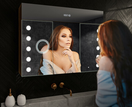 LED Illuminated Mirror Cabinet - L06 Emily 100 x 72cm #9