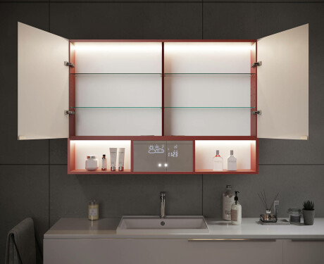 LED Bathroom Cabinet Emma - 2-door 100 x 72cm #12