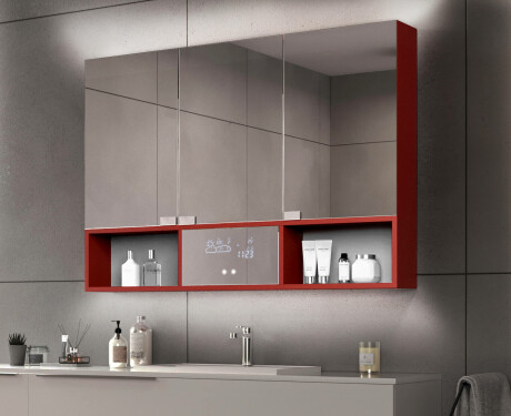 LED Bathroom Cabinet Emma - 3-door 100 x 72cm