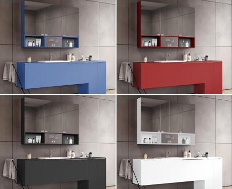LED Bathroom Cabinet Emma - 3-door 100 x 72cm #4