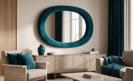 Modern upholstered mirror for the living room - Velora Luna