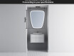 Irregular Mirror LED Lighted decorative design Z222 #3