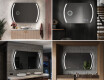 Designer Backlit LED Bathroom Mirror L67 #9