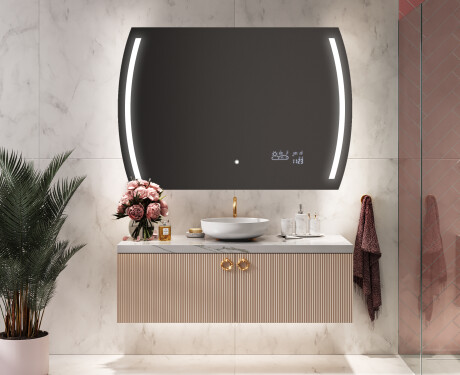 Designer Backlit LED Bathroom Mirror L67 #8