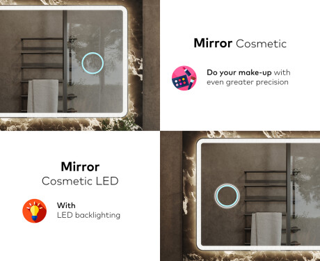 Designer Backlit LED Bathroom Mirror L141 #8