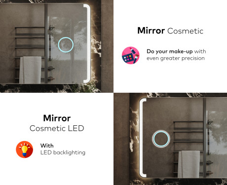 Designer Backlit LED Bathroom Mirror L144 #8