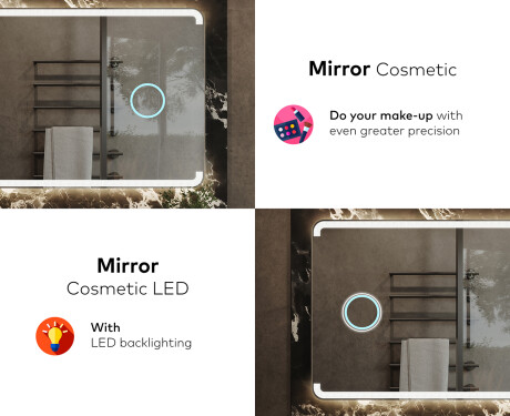 Designer Backlit LED Bathroom Mirror L145 #8