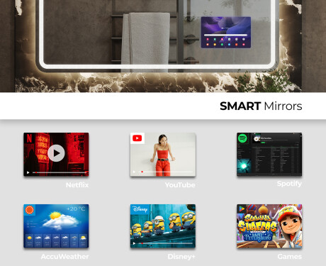 Designer Backlit LED Bathroom Mirror L147 #3