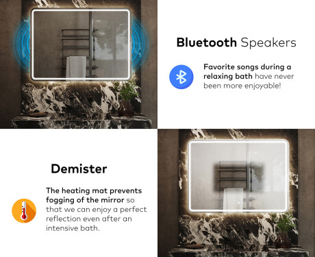 Designer Backlit LED Bathroom Mirror L147 #6