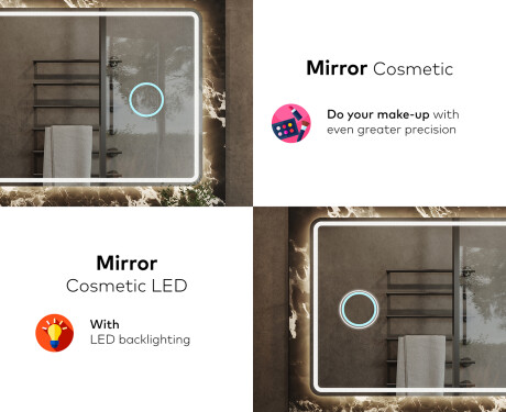 Designer Backlit LED Bathroom Mirror L147 #8