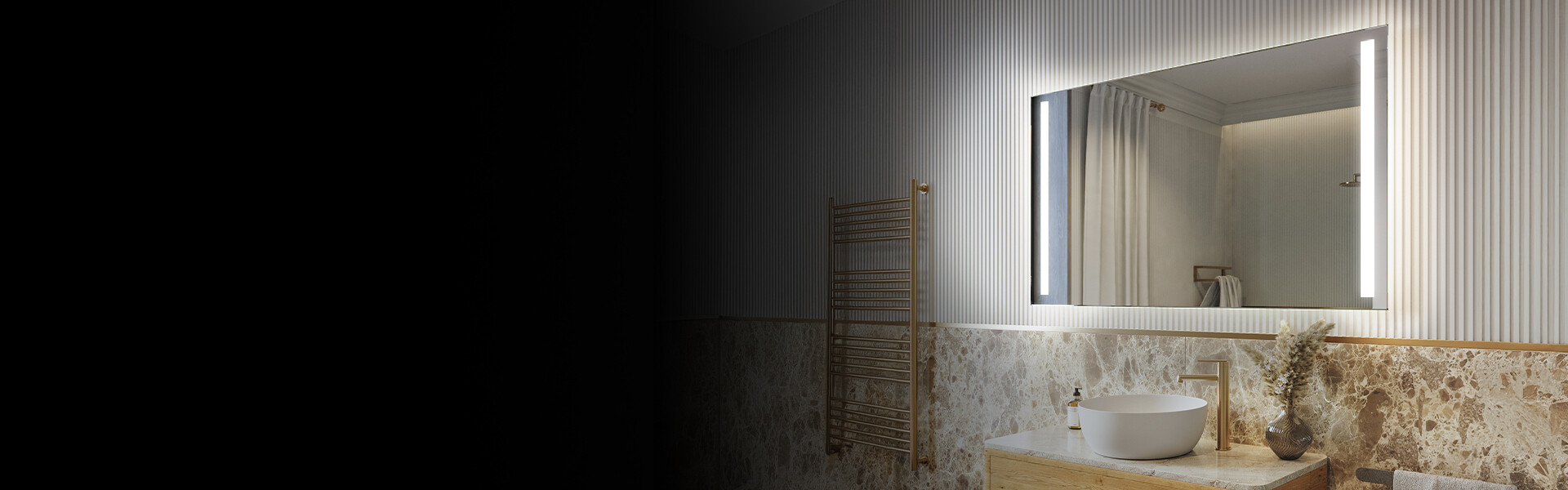 LED battery-powered mirrors