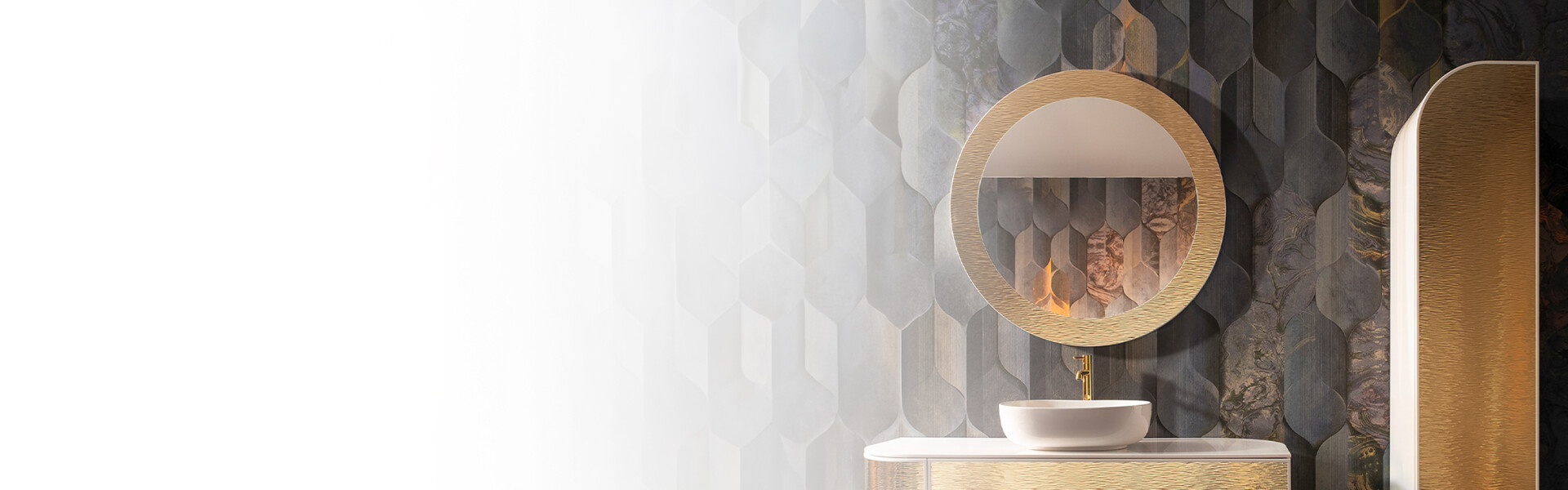 Mirrors in a metal frame