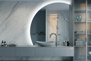 Quarter-circle mirror